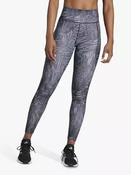 Леггинсы для бега DailyRun IAOP 7/8 adidas, черно-белый