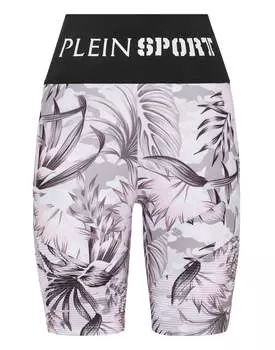 Леггинсы для бега и велосипедиста PLEIN SPORT, мультиколор