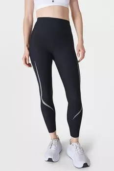 Леггинсы для бега с подсветкой в условиях невесомости Sweaty Betty, черный