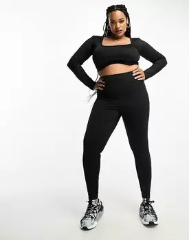 Леггинсы для бега с запахом ASOS 4505 Curve
