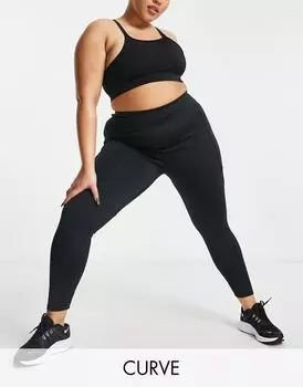 Леггинсы для бега с завязкой на талии и карманом ASOS 4505 Curve icon