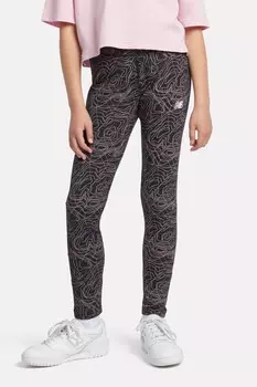 Леггинсы для девочек aop jersey New Balance, черный