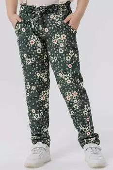 Леггинсы для девочек Брюки с бантом Цветочный хаки Зеленый (1,5–4 года) Breeze