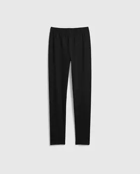 Леггинсы для девочки из натурального хлопка Gap, черный