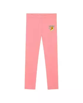 Леггинсы для девочки с эластичной резинкой на талии и тигровым принтом Kenzo Kids, розовый