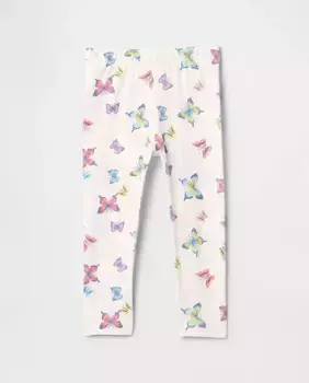 Леггинсы для девочки с эластичной талией Gap, белый