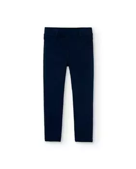 Леггинсы для девочки с эластичной талией и карманами Boboli, темно-синий