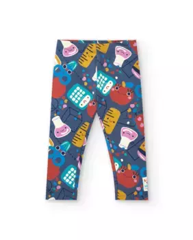 Леггинсы для девочки с ярким и забавным принтом Tuc tuc, мультиколор