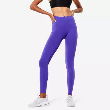 Леггинсы для фитнеса 500 Woman Violet Slim Fit+ DOMYOS, цвет purpura