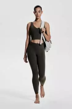 Леггинсы для йоги длиной до щиколотки с лайкрой softmove H&M, серый