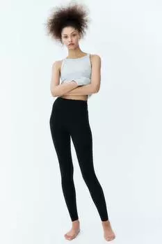 Леггинсы для йоги из лайкры softmove sport H&M, черный