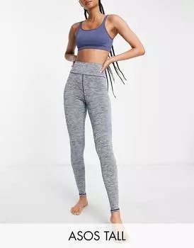 Леггинсы для йоги меланжевого цвета ASOS 4505 Tall