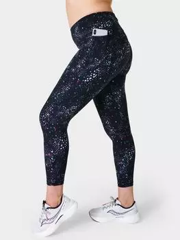 Леггинсы для спортзала Power 7/8 Sweaty Betty, серый гибридный геопринт