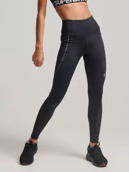 Леггинсы для спортзала Superdry Active Mesh, черные