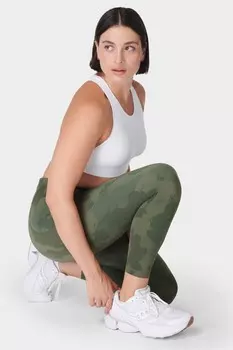 Леггинсы для тренировок Power 7/8 Sweaty Betty, зеленый