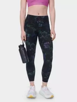 Леггинсы для тренировок power 7/8 Sweaty Betty, цвет Black Canopy Print