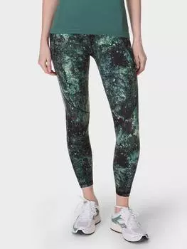 Леггинсы для тренировок power 7/8 Sweaty Betty, цвет Green Firefly Print