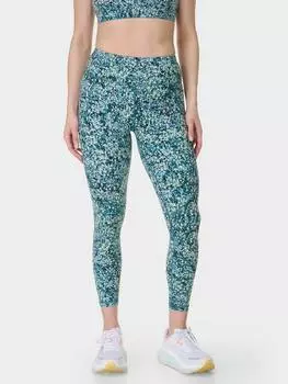 Леггинсы для тренировок power 7/8 Sweaty Betty, цвет Blue Meadow Print