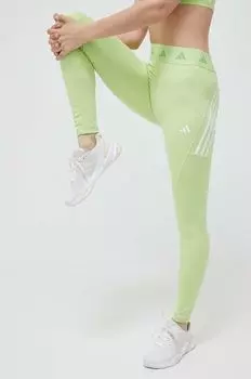 Леггинсы для тренировок Techfit Hyperglam adidas, зеленый
