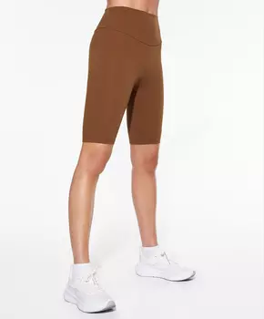 Леггинсы для велосипедистов Comfortlux с высокой посадкой 25 см Oysho, темный верблюд