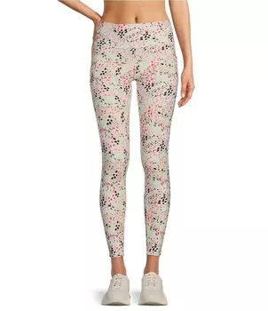 Леггинсы до щиколотки с высокой посадкой Kinesis в крапинку Map, мультиколор