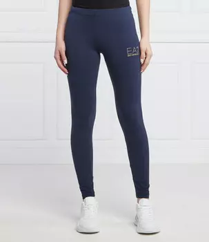 Леггинсы EA7 slim fit, темно-синий