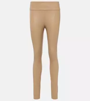 Леггинсы edie из искусственной кожи Wolford, коричневый