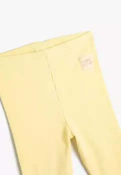 Леггинсы Elastic Waistband Applique Detail Koton, брюки желтый