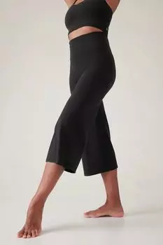 Леггинсы Elation укороченного кроя с широкими штанинами Athleta, черный