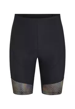 Леггинсы Fahrrad Nasira X-Gel Ziener, волнистый принт черные