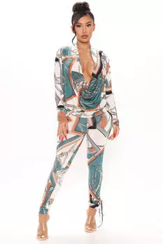 Леггинсы Fashion Nova 201123SET, нефритовый