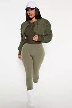 Леггинсы Fashion Nova 72579XL, оливковый