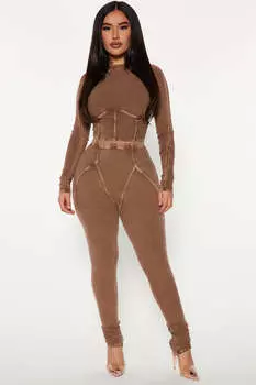 Леггинсы Fashion Nova GD3422, коричневый
