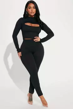 Леггинсы Fashion Nova TP8337, черный