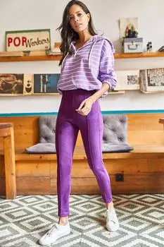Леггинсы - Фиолетовый - Нормальная талия Olalook