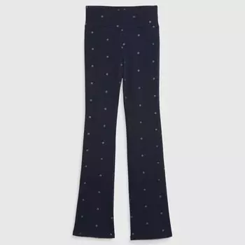 Леггинсы flare-fit из эластичного хлопка Gap, синий