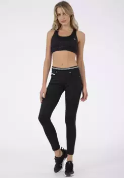 Леггинсы Freddy "NOW SKINNY YOGA", с откидным поясом, черный