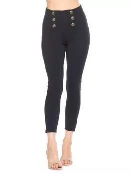Леггинсы Freyja на пуговицах-понте Alexia Admor, темно-синий