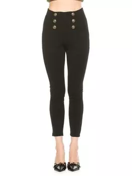 Леггинсы Freyja на пуговицах-понте Alexia Admor, черный