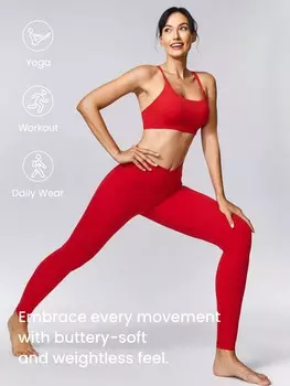 Леггинсы GlowMode FeatherFit Crossover, красный