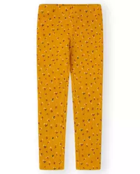 Леггинсы горчичного цвета для девочки в рубчик Canada House