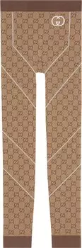 Леггинсы Gucci GG Jacquard Leggings Beige/Ebony, бежевый