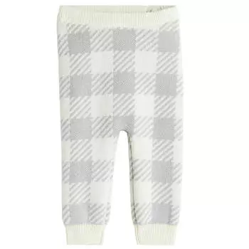 Леггинсы H&amp;M Jacquard-knit Cotton, светло-серый