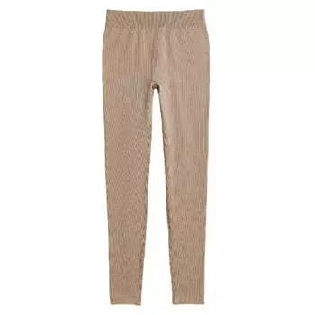 Леггинсы H&amp;M Thermolite Ribbed, светло-бежевый