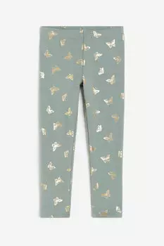 Леггинсы H&M, зеленый