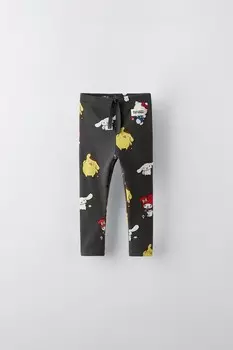 Леггинсы hello kitty and friends ZARA, антрацитово-серый