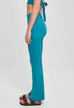 Леггинсы High Waist Flared Urban Classics, Брюки зеленый