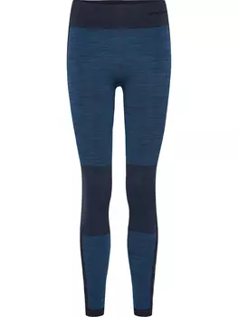 Леггинсы Hummel Hmlclea Seamless Mid Waist Tights, цвет INSIGNIA BLUE MELANGE