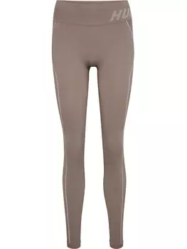 Леггинсы Hummel Hmlte Christel Seamless Mw Tights, цвет CHATEAU GRAY/DRIFTWOOD MELANGE