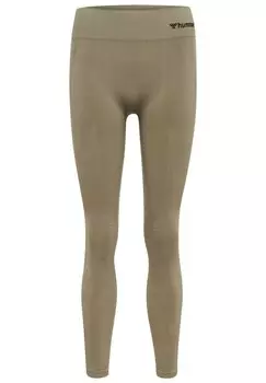 Леггинсы Hummel, коричневый меланж